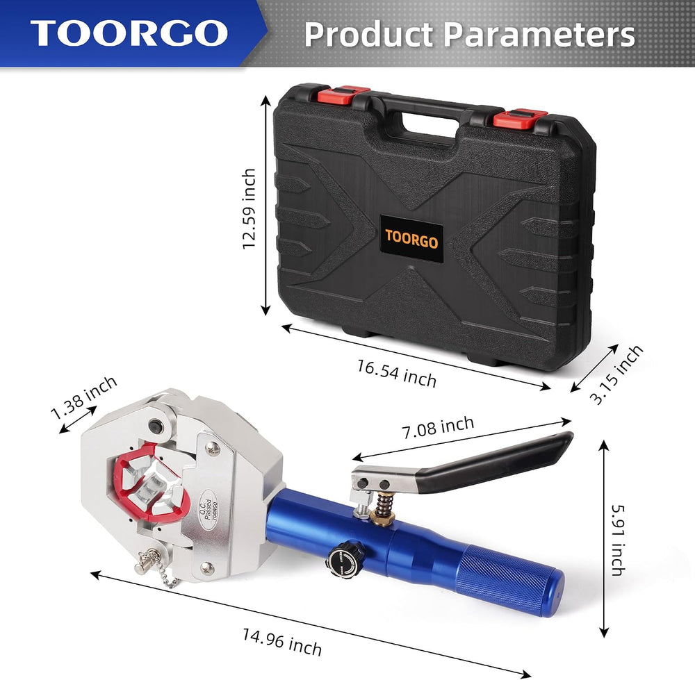 Hydraulic AC Hose Crimper Manual AC Hose Crimper Kit with 7 Dies