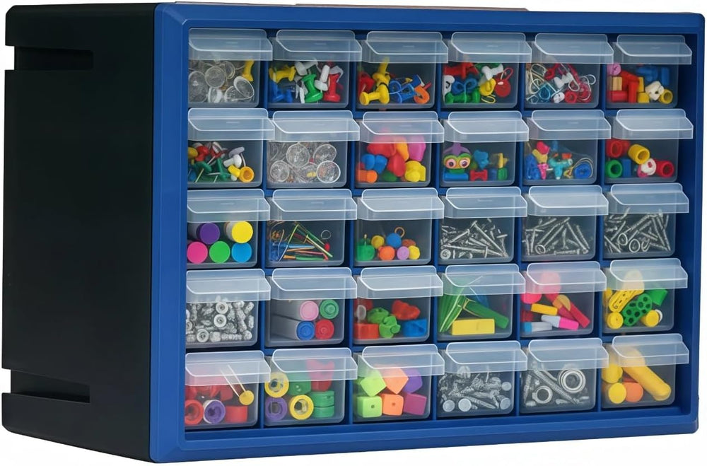 Northsky 30-Drawer Small Parts Cabinet, Stackable, Clear, 14.17 × 7.09 × 9.45...