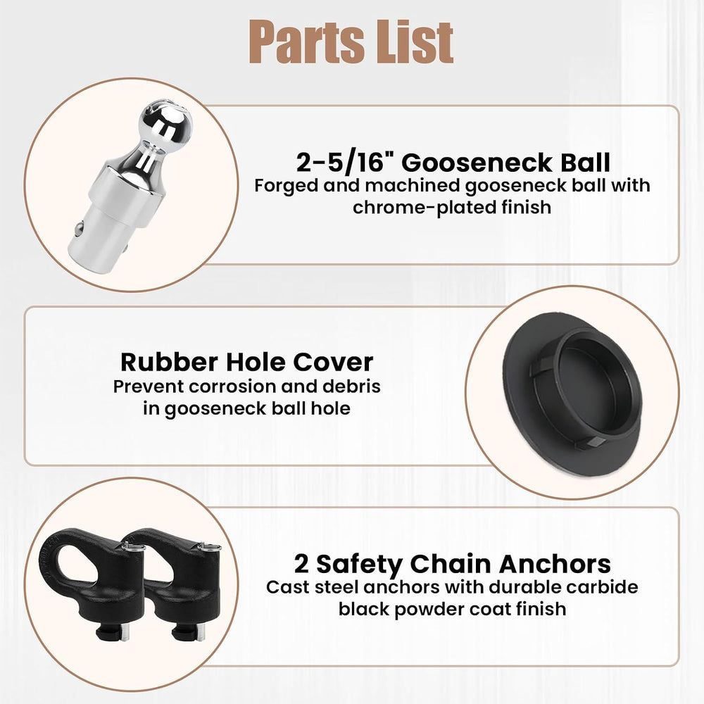 60639 Puck System Gooseneck Hitch Kit, 2-5/16 Inch Ball, Compatible with 2013...