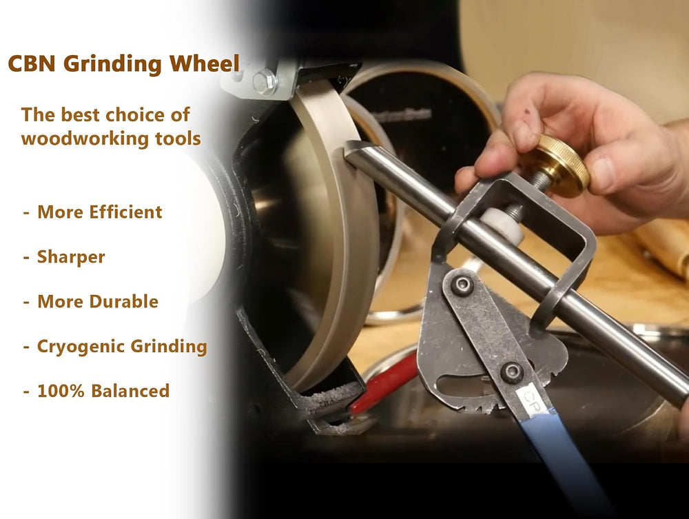 4 in 1 CBN Grinding Wheel 8 inch 320 Grit,1.25" Wide, 5/8" Bore