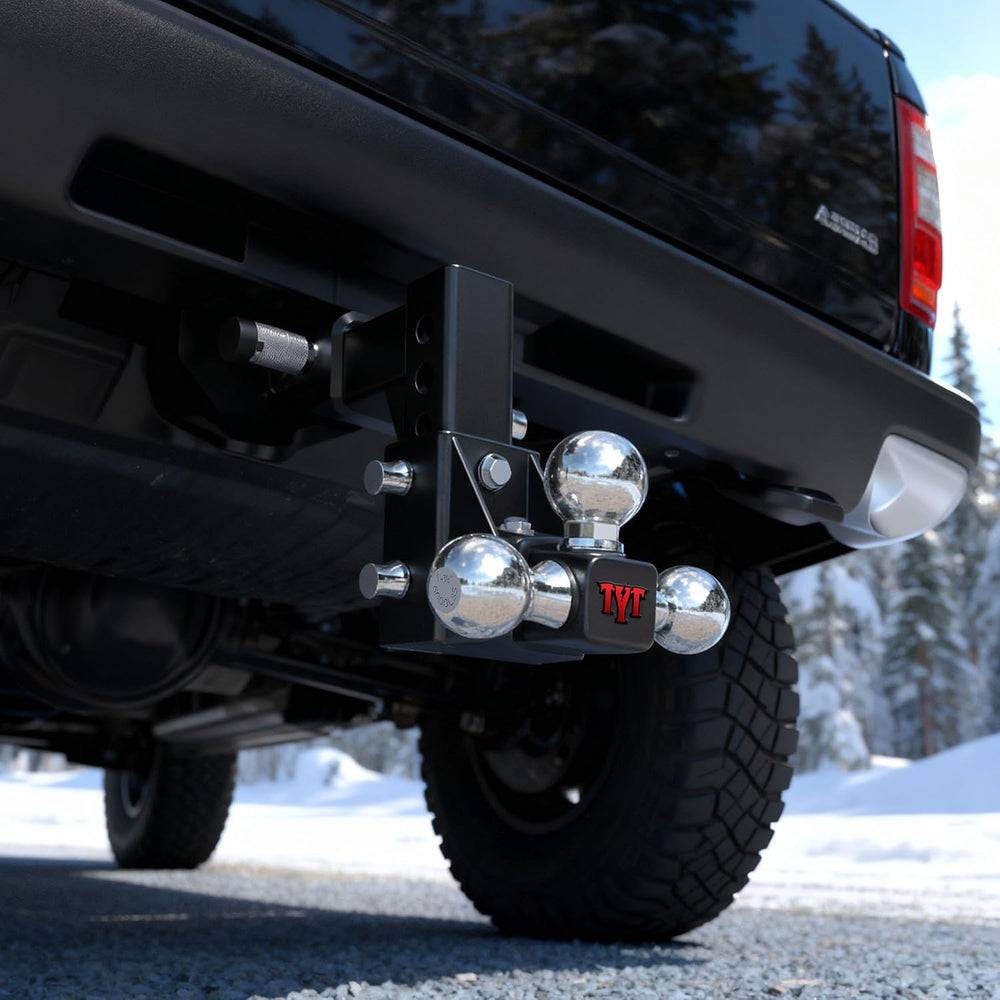 TYT Adjustable Tri-Ball Hitch Ball Mount for 2-Inch Receiver