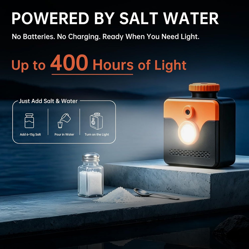 Saltwater Light Emergency Light, Power Outages 400-Hours Long-Lasting LED Lig...