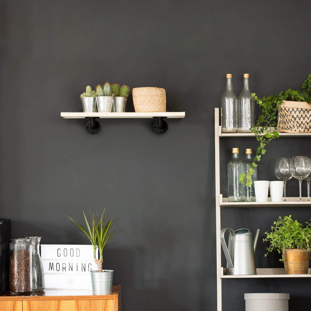 1/2" Pipe Shelf Bracket๏ผWall Mounted Floating Shelf Bracket, Steam Punk ...