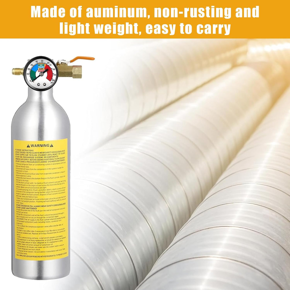 Rossesay AC Flush Kit Air Conditioner System Flush Kit, Yellow, Novel