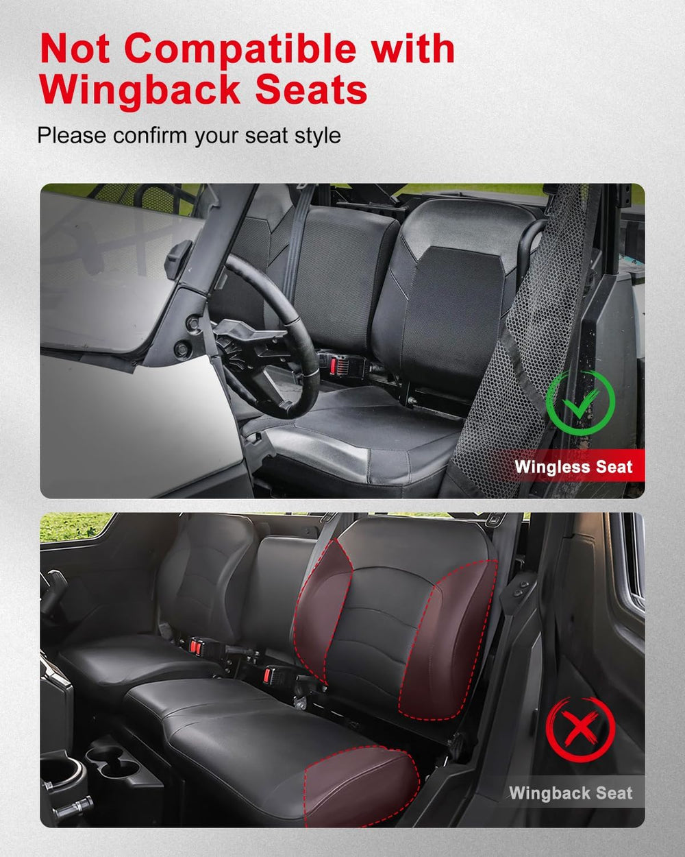 UTV Seat Covers Compatible with Polaris Ranger Crew 1000 Premium 2020โ2025 an...