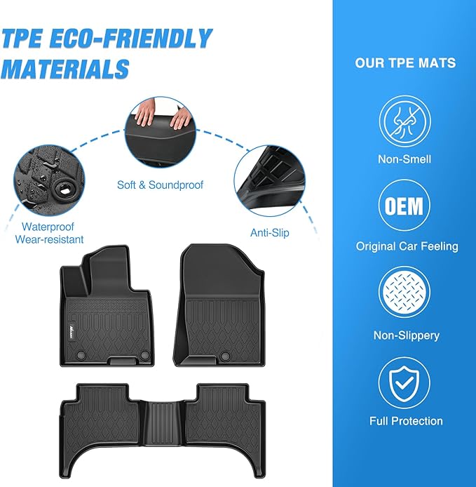 Nilight Floor Mats for Hyundai Santa Cruz 2022 2023 2024 2025 All Weather