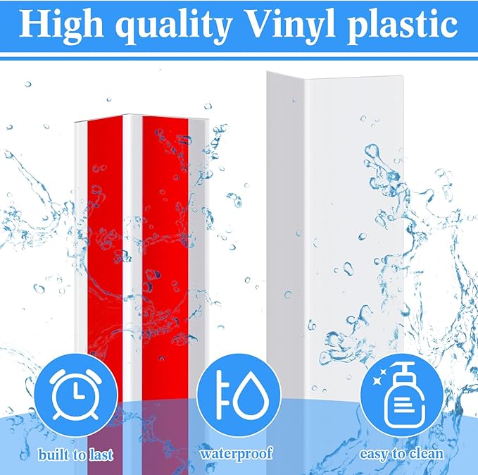 Sasylvia 10 Pcs Wall Corner Protector Guards, 1-1/8 x 36 Inches Self Adhesive
