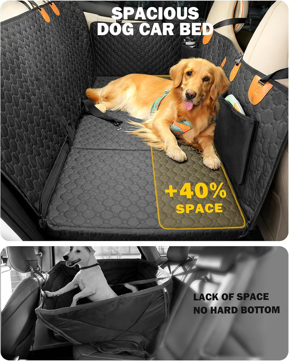 Back Seat Extender for Dogs, Waterproof Dog Car Seat Cover for Back Seat with...