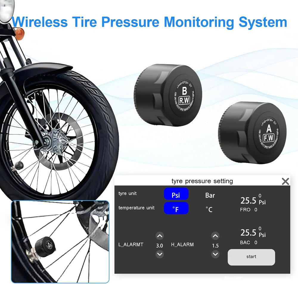 2026 FancyTiger Portable 5" Wireless Motorcycle Carplay (Inculed 128G SD...