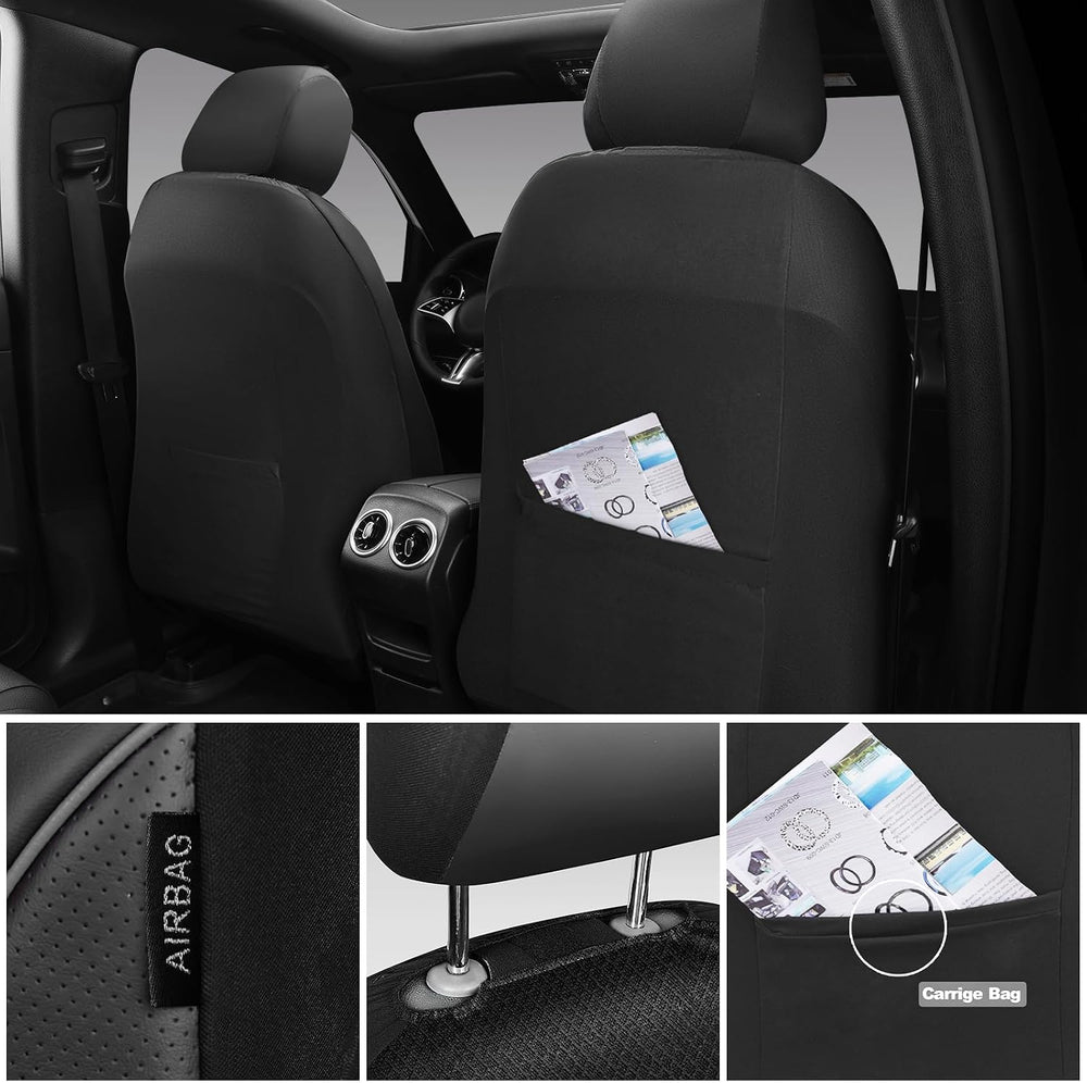 CAR PASS Comfortable 3D Foam Mesh Leather Car Seat Covers Full Sets, Air Cool...
