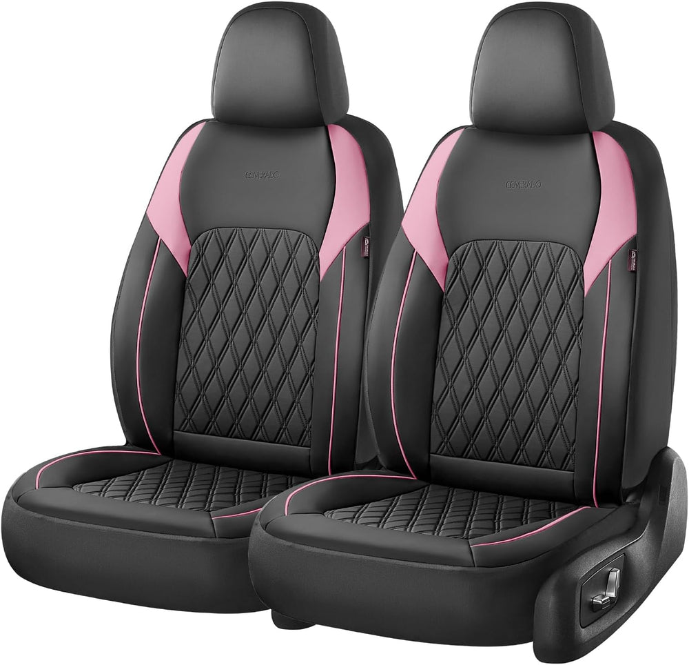 Coverado Leather Seat Covers, Waterproof Car Seat Covers Front Seats, Luxury ...