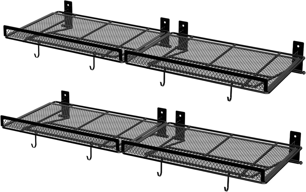 BABKAS 4 Pack Garage Wall Shelving,16.5" x 12.2" Garage Shelving Wa...