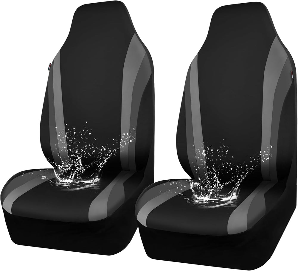 CAR PASS AquaShield Neoprene Waterproof Car Seat Covers for Front Seats Only,...