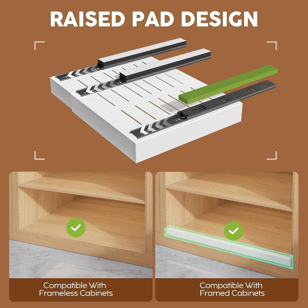 Seinloes 4Pack Expandable Pull Out Cabinet Organizer 21"Deep with Raisin...