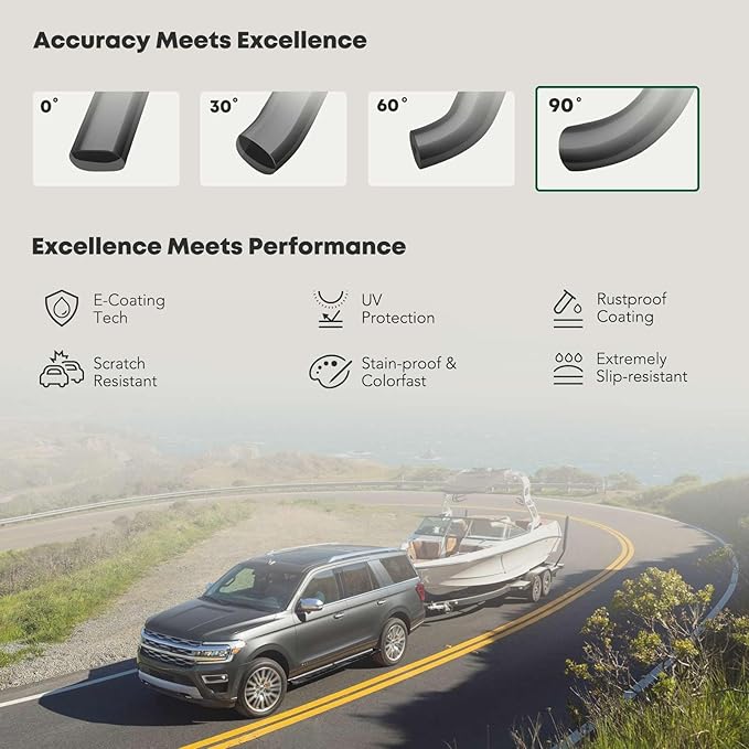 YHTAUTO 4 Inch Running Boards Side Steps Fit Chevy Silverado & GMC Sierra...