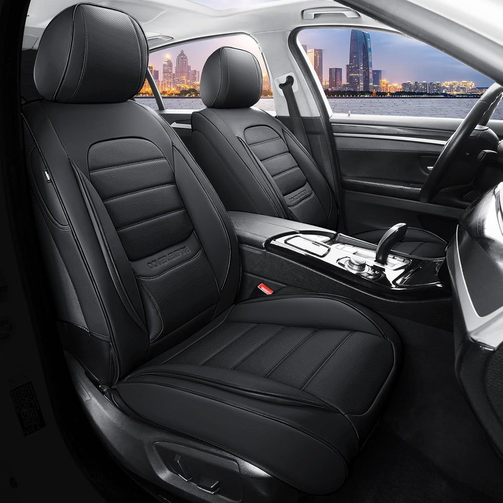 Car Seat Covers Full Set, 5Pcs Universal Leather Seat Covers for Cars, Waterp...