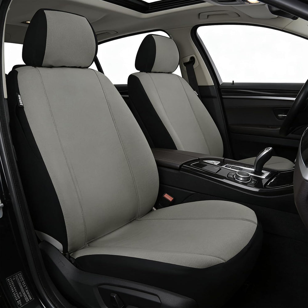 Champlus Car Seat Covers for Two Front Seats, Universal Fit, Gray
