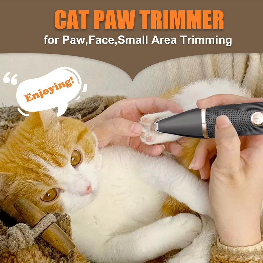 Cat Grooming Clippers Kit with Paw Trimmer, 3 in 1 Electric Pet Hair Trimmer ...