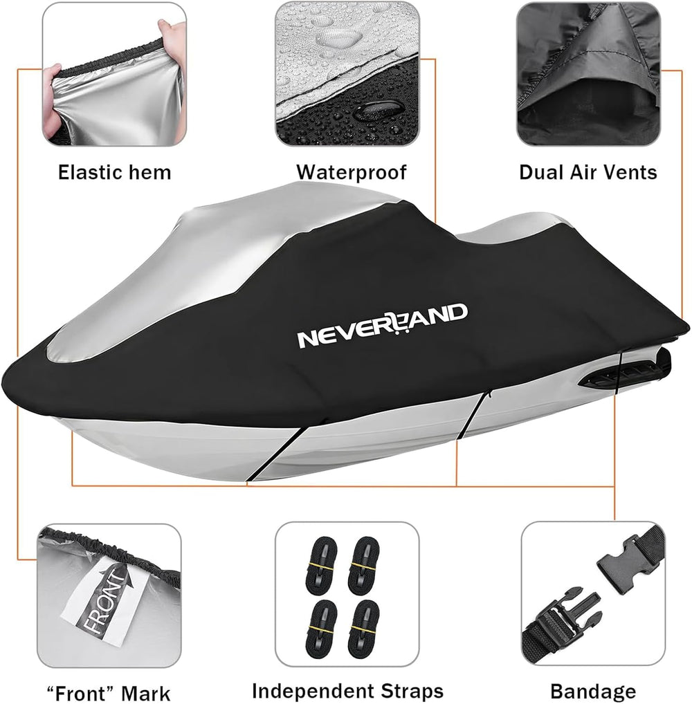 Jet Ski Cover Jetski Cover Compatible with Yamaha Seadoo, Trailerable Jet Ski...
