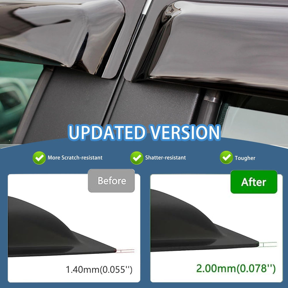 4PCS Rain Guards Window Visors Wind Deflector Fits for 1996-2000 Honda Civic ...