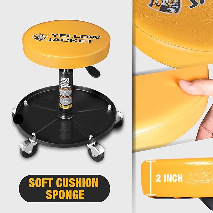 YELLOW JACKET Rolling Mechanic Stool