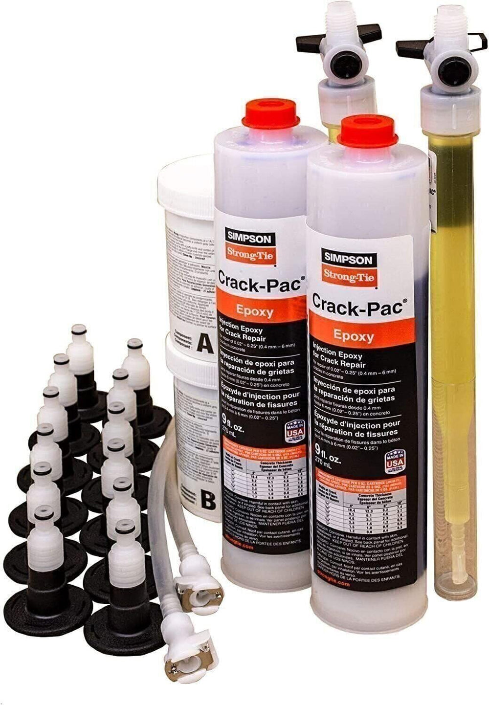 Simpson Strong-Tie ETIPAC2G10KT Crack-Pac® 9-oz. Injection Epoxy Kit (2 Cartr...