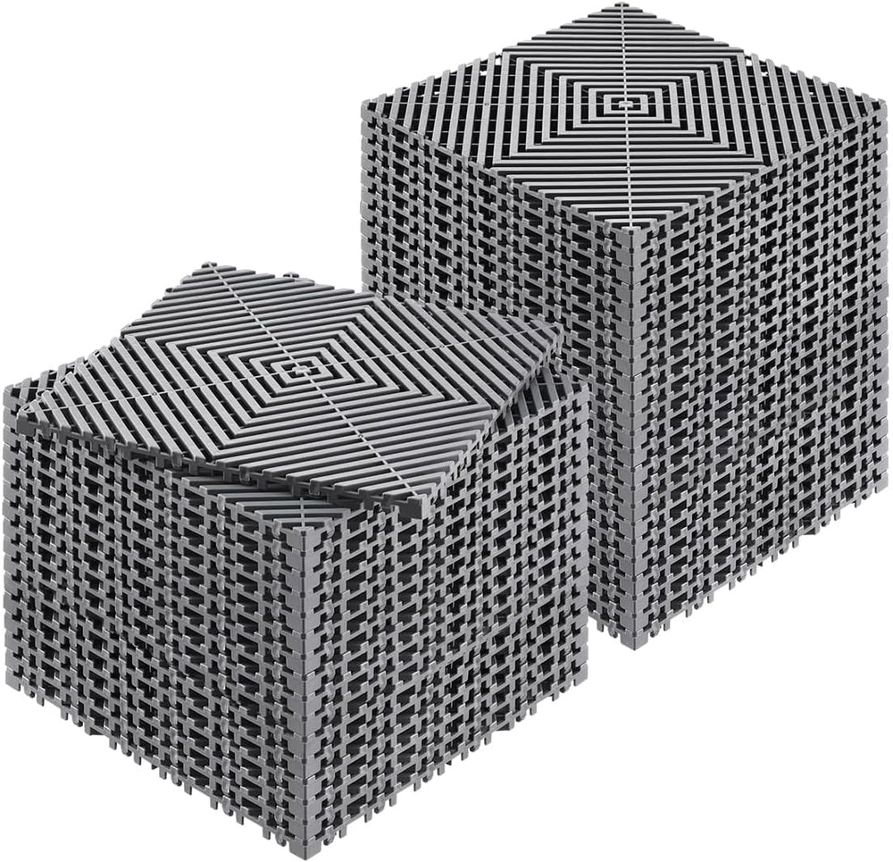 VEVOR Interlocking Drainage Mat, 12” x 12” Modular Interlocking Cushion (40 Pcs)