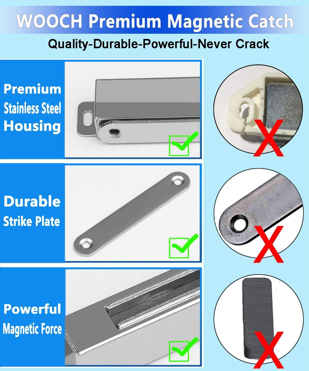 WOOCH Door Magnetic Catch - 90lb High Magnetic Stainless Steel Heavy Duty Cat...
