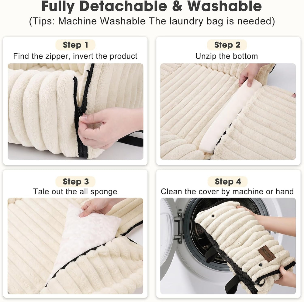 MIXJOY 6-in-1 Dog Car Seat for Small/Medium Dogs up to 23 lbs, Beige