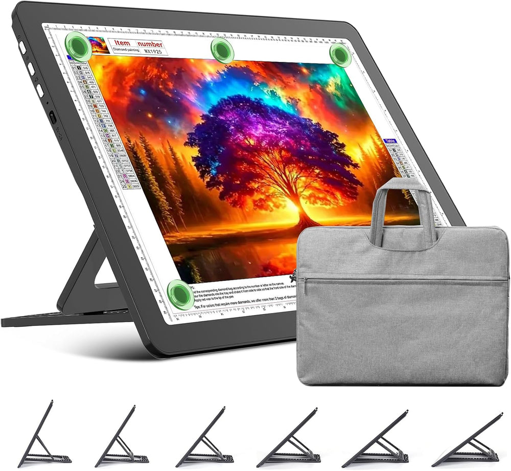 TOHETO Rechargeable A3 Light Board with Stand, Bag, Super Bright Magnetic Lig...
