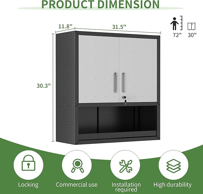 Garage Wall Cabinet, Metal Wall Cabinet