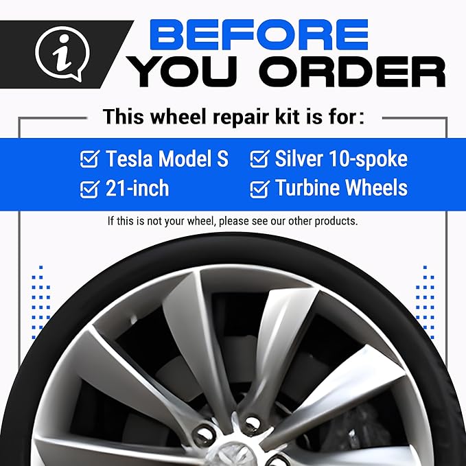 Premium Tesla Wheel Curb Rash Repair Kit