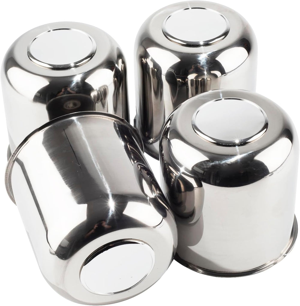 4Pcs 4.25" Push Through Wheel Center Caps Stainless Trailer Hub Cap for ...