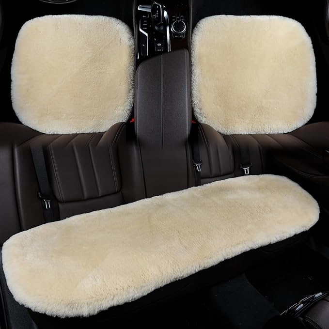 Fluffy Genuine Sheepskin Car Seat Cover