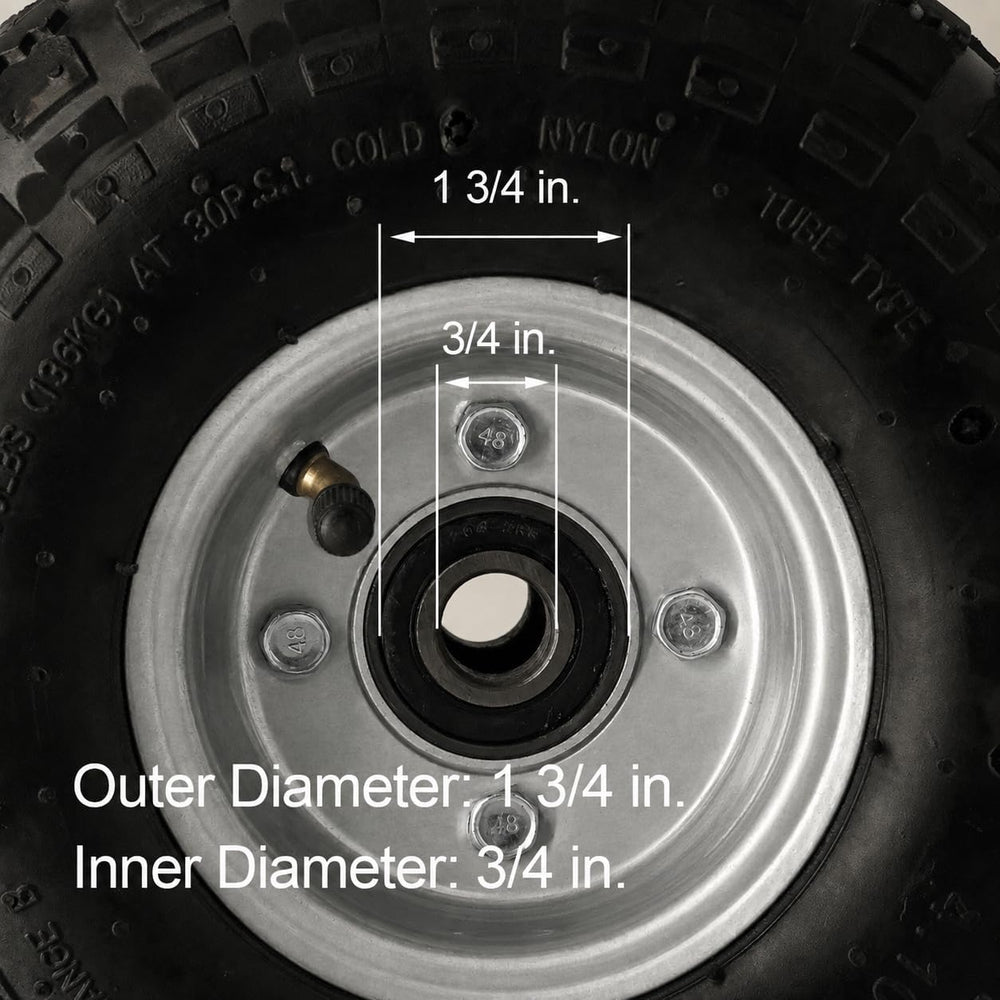 4.10/3.50-4 Sulky Replacement Tire with 5/8 & 3/4 Axle, 2.25"-5.00&q...
