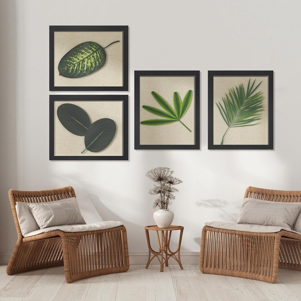 Qunclay 4 Pcs 8x10 Inch Canvas Floating Frame with Adhesive Strips, Black