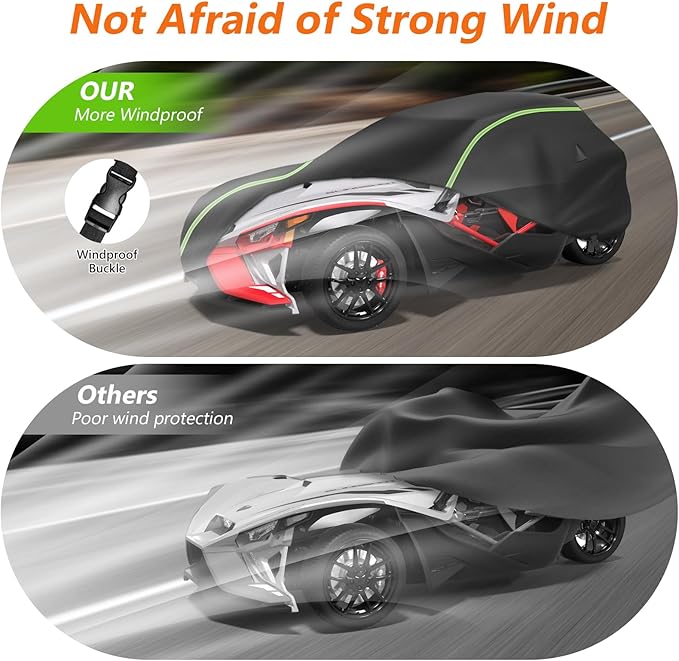 Full Cover Compatible with Polaris Slingshot with Roof, 420D Oxford Cloth
