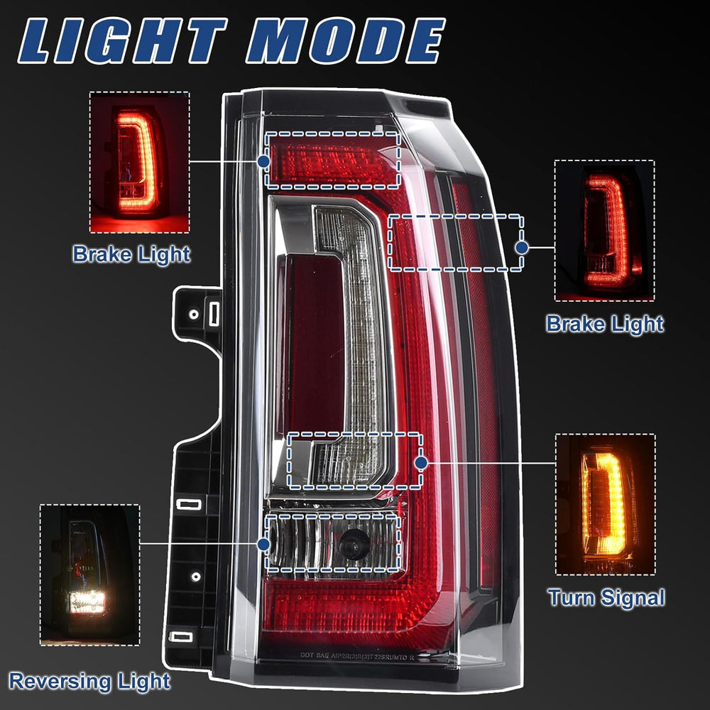 Tail Lights Assembly Compatible with GMC Yukon XL 2015 2016 2017 2018 2019 20...