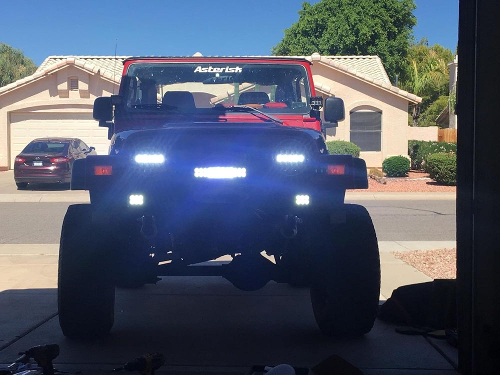 AUXTINGS 10 Pcs 6 inch 18W Spot LED Work Light Bar 12V 24V Off Road Car Drivi...