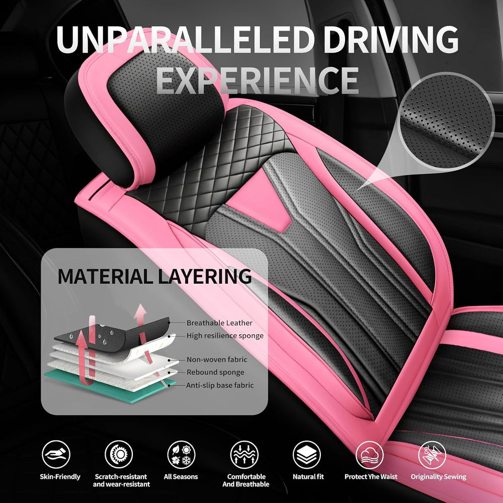 Car Seat Covers for Hyundai Tucson 2010-2025 2026 Pink&Black