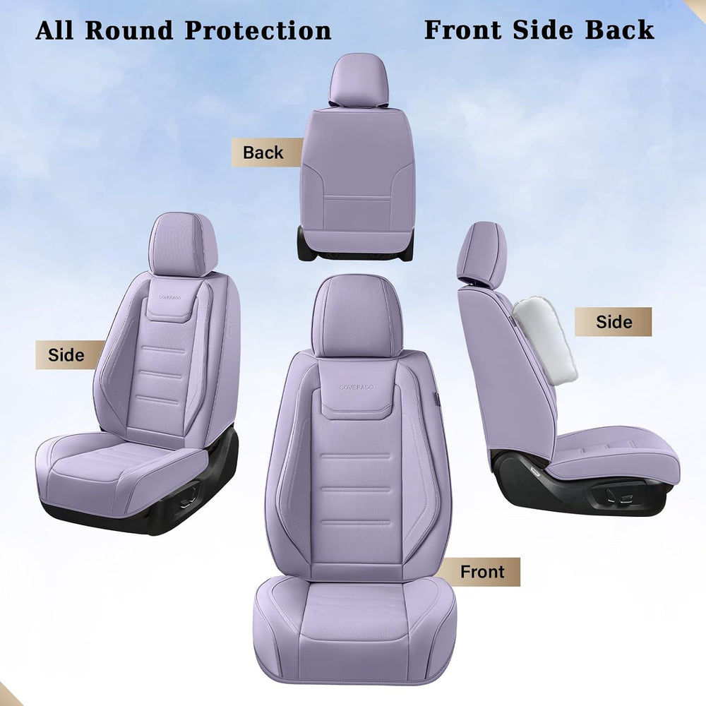 Coverado Car Seat Covers Full Set, Seat Covers for Cars, Car Seat Protector W...