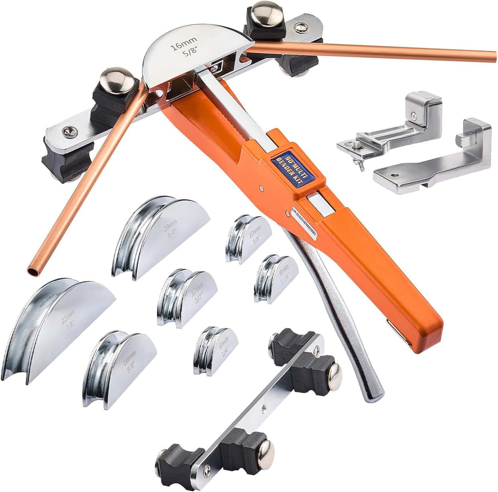 VEVOR Tubing Bender Kit, 1/4 to 7/8 Inch, Compact Ratcheting Tube Pipe Bender...