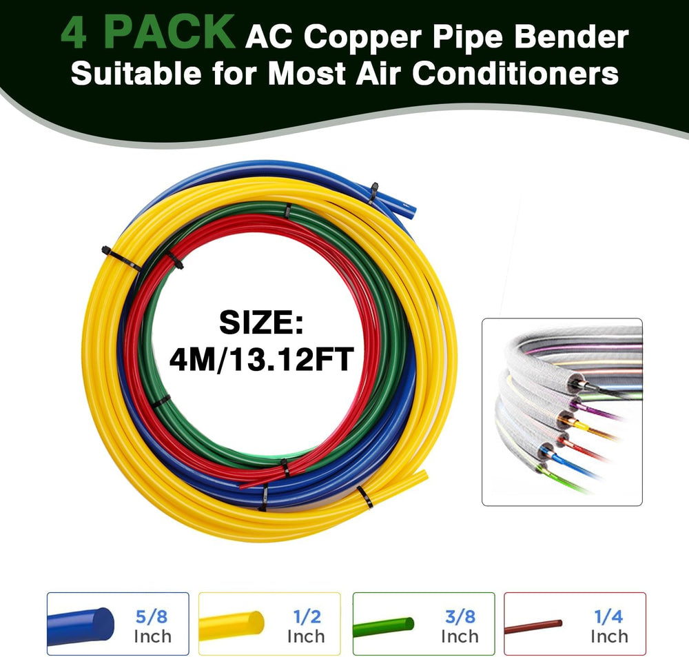 4M Conditioning Copper Tubing Pipe Extension, 1/4" 1/2" 3/8" 5...