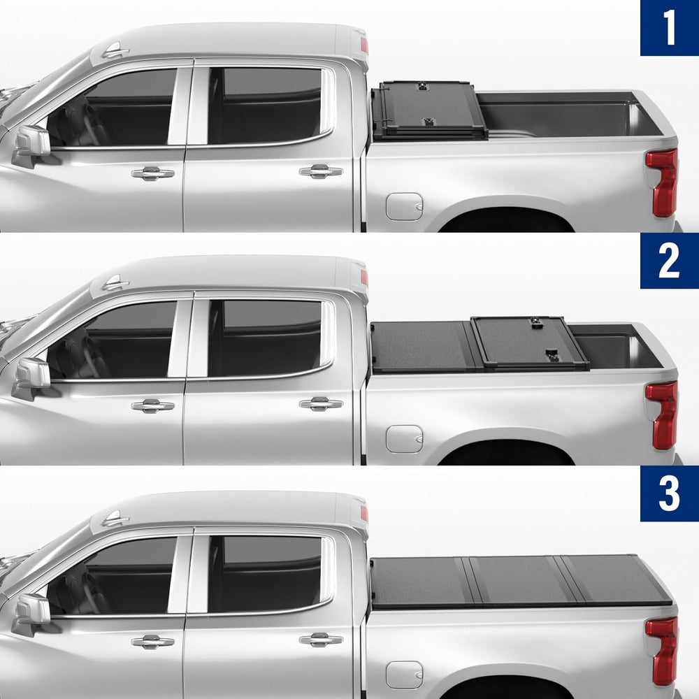 Fold Truck Bed Covers Fits 2007-2026 Chevy Silverado/Sierra 1500