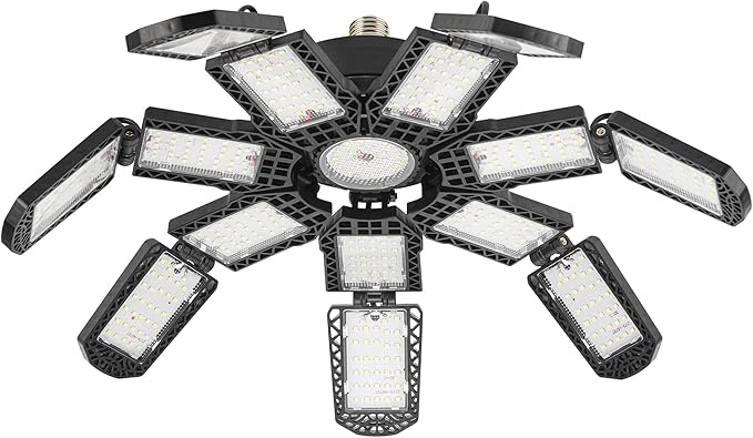 LED Garage Light, Super Bright Screw in E26/E27 Ceiling Shop Work Lamp