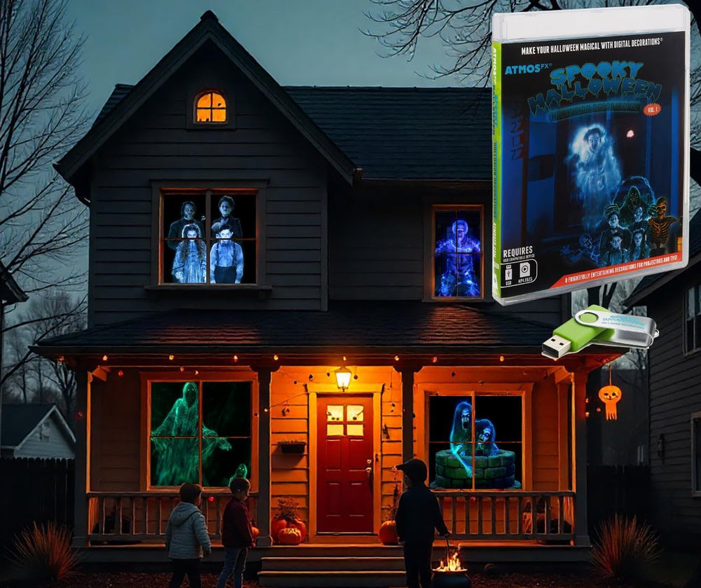 AtmosFXยฎ Spooky Halloween Hollusion Vol 1 Digital Decoration on USB Includes ...
