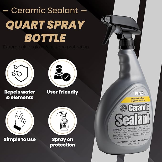 Flitz Ceramic Sealant - 32oz Bottle of USA-Made Ceramic Coating