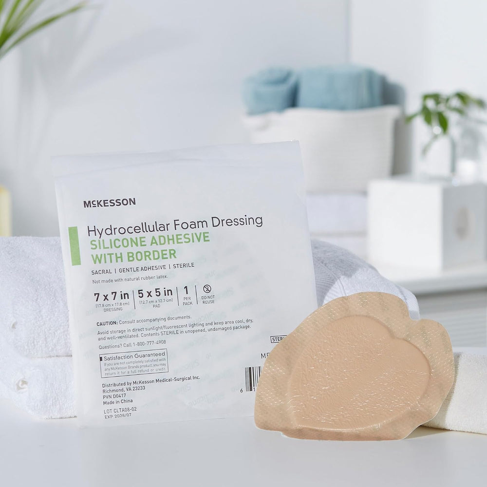 McKesson Hydrocellular Foam Dressings, Sterile, Silicone Adhesive with Border...