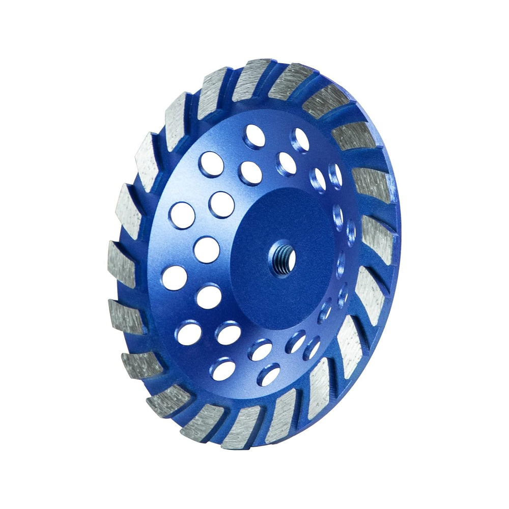 SALI 7 Inch Concrete Grinding Wheels 20 Turbo Diamond Segments 5/8-11 Arbor D...