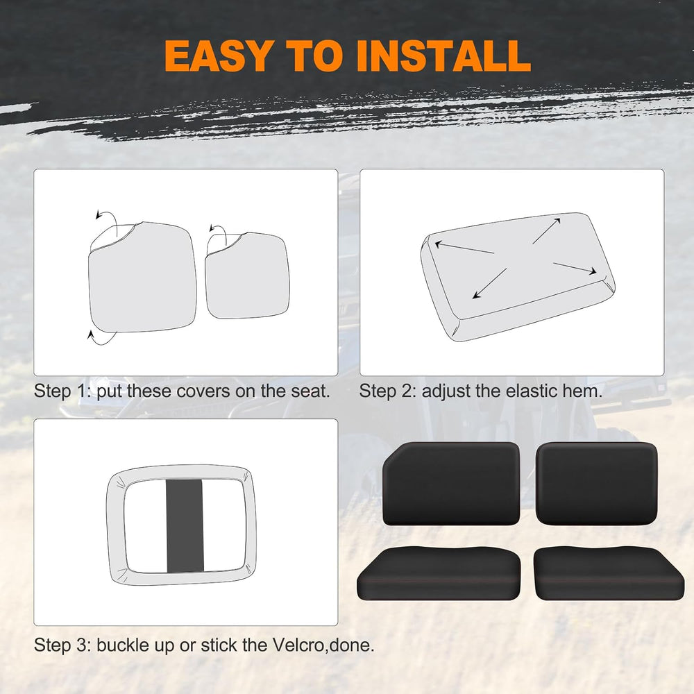 BORDAN RTV Waterproof Seat Cover for Kubota RTV X900 X1120D 2014-2021, 1680D ...